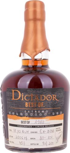 BEST OF 1980 EXTREMO Colombian Rum 37YO/200617/EX-B098 45% Vol. 0,7l