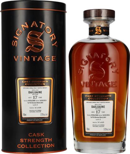 Dailuaine 17 Years Old 1st Fill Oloroso Cask Strength #5 2008 57% Vol. 0.7l in Tinbox
