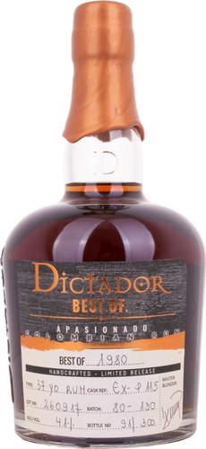 BEST OF 1980 APASIONADO Colombian Rum 37YO/260917/EX-P115 41% Vol. 0,7l