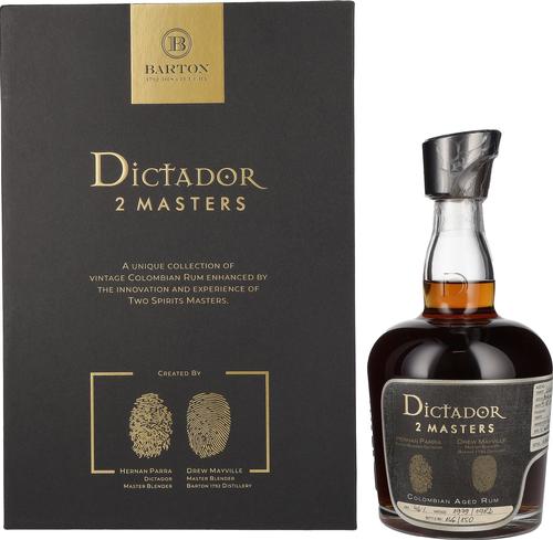 2 MASTERS 1979/1982 Barton Colombian Aged Rum 46% Vol. 0,7l in Giftbox
