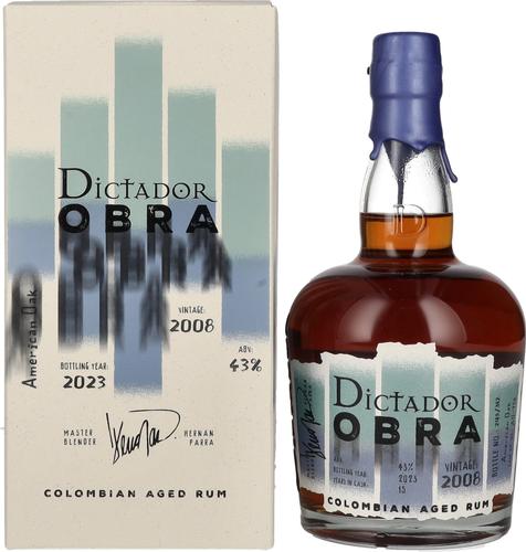 OBRA VINTAGE 15 Years Old AMERICAN OAK CASK Rum 2008 43% Vol. 0,7l in Giftbox