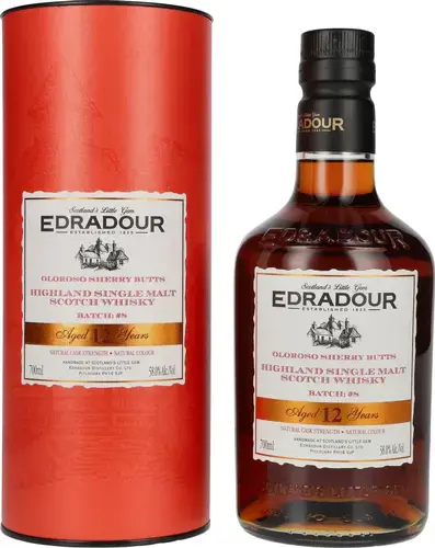 12 Years Old Oloroso Sherry Single Malt Whisky Natural Cask Strength #8 58% Vol. 0,7l in Giftbox