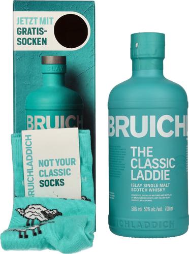 THE CLASSIC LADDIE Scottish Barley Unpeated Islay Single Malt 50% Vol. 0,7l in Giftbox with Socks
