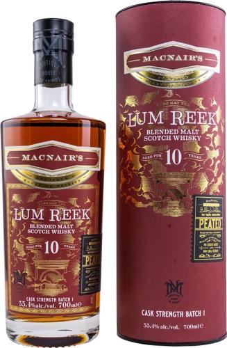 Lum Reek 10 Years Old CASK STRENGTH Batch 1 55,4% Vol. 0,7l in Giftbox