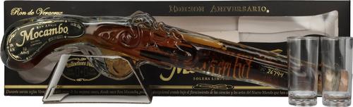Ron Añejo 10 Años Solera Anniversario Buccanneer Pistol 40% Vol. 0,2l in Giftbox + 2 glasses