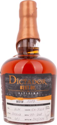 BEST OF 1977 ALTISIMO Colombian Rum 40YO/010217/EX-P234 48% Vol. 0,7l