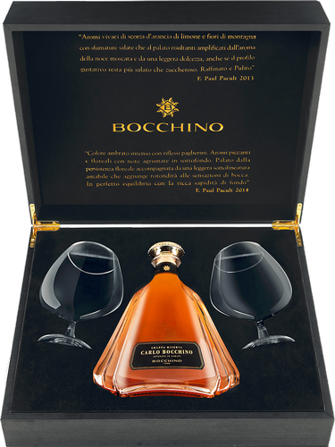 Grappa Riserva 43% Vol. 0,7l in Giftbox with 2 glasses
