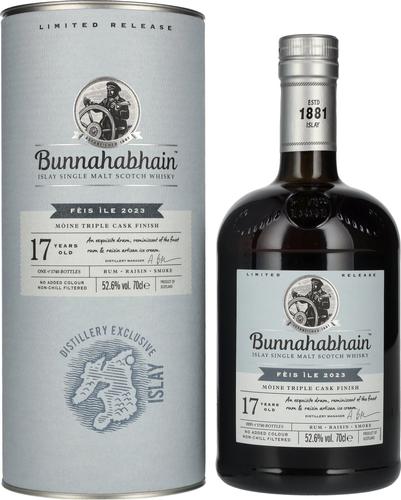 17 Years Old MÒINE TRIPLE CASK Limited Release Fèis Ìle 2023 52,6% Vol. 0,7l in Giftbox
