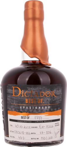 BEST OF 1977 APASIONADO Colombian Rum 40YO/070617/EX-P322 43% Vol. 0,7l