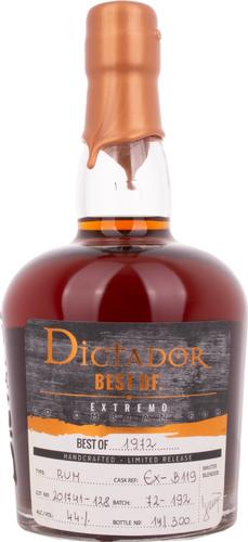 BEST OF 1972 EXTREMO Colombian Rum Limited Release 44% Vol. 0,7l