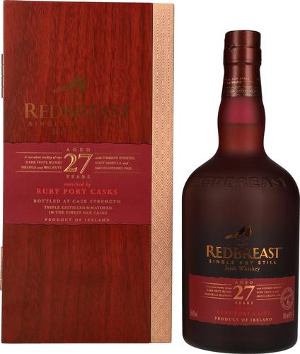 27 Years Old Single Pot Still Irish Whiskey RUBY PORT CASK 55,9% Vol. 0,7l in Woodencase