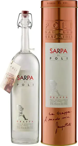 Grappa Sarpa di Poli 40% Vol. 0,7l in Tinbox