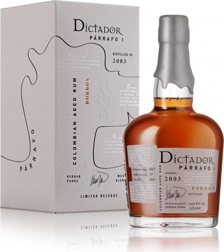 PÁRRAFO I BORBÓN VINTAGE 2003 50% Vol.