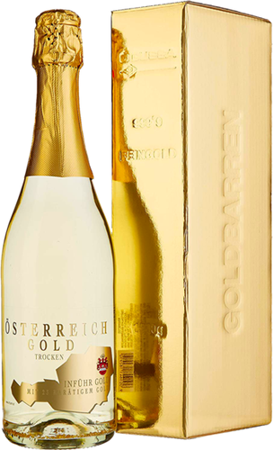 Sparkling wine with 23 Karat gold 9,5% Vol. 1,5l in Giftbox
