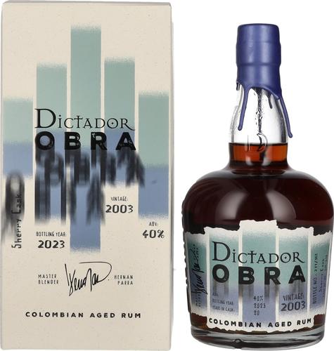 OBRA VINTAGE 20 Years Old SHERRY CASK Rum 2003 40% Vol. 0,7l in Giftbox