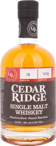 Cedar Ridge SINGLE MALT WHISKEY 40% Vol. 0,7l