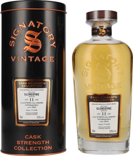 Glengoyne 11 Years Old 1st Fill Bourbon Barrel Cask Strength #700443 2014, 55% Vol., 0.7l Tinbox