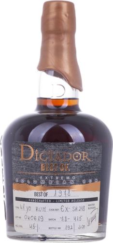 BEST OF 1978 EXTREMO Colombian Rum 41YO/040619/EX-SM218 45% Vol. 0,7l