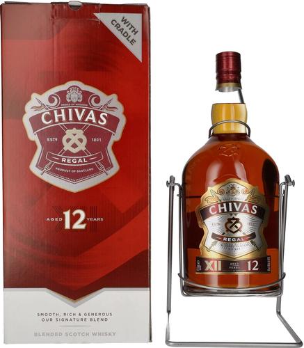 Chivas Regal 12 Years Old Blended Scotch Whisky 40% Vol. 4,5l in Giftbox in the swivel stand with pourer