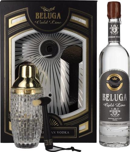 Gold Line Noble Vodka 40% Vol. 0,7l in Giftbox with Pinsel and Shaker