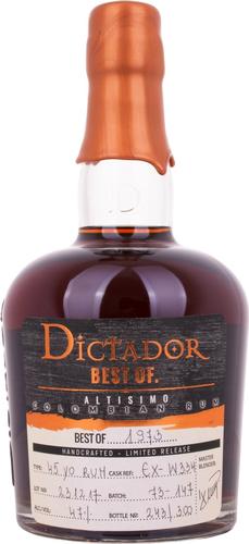 BEST OF 1973 ALTISIMO Colombian Rum Limited Release 47% Vol. 0,7l
