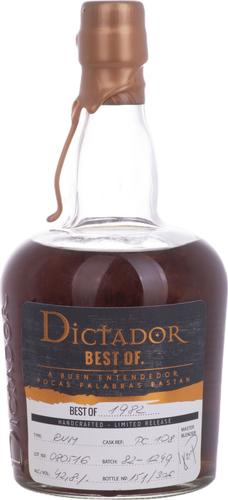 BEST OF 1982 Colombian Rum 080516/PC108 Limited Release 42,8% Vol. 0,7l