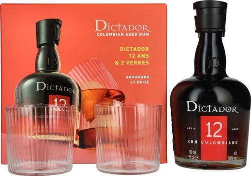 12 Years Old ICON RESERVE Colombian Rum 40% Vol. 0,7l in Giftbox with 2 glasses