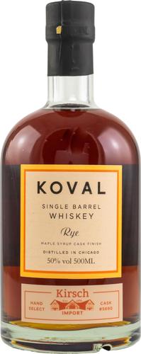 RYE Maple Syrup Cask Finish 50% Vol. 0,5l