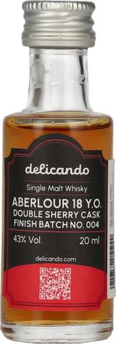 18 Years Old Double Sherry Cask Finish Batch No. 004 43% Vol. 0,02l