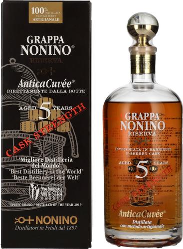 Grappa AnticaCuvée® Riserva 5 Year Old Cask Strength 59,9% Vol. 0,7l in Giftbox