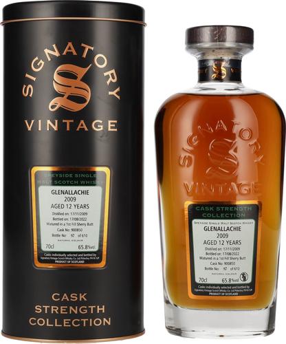 GLENALLACHIE 12 Years Old Cask Strength 2009 65,8% Vol. 0,7l in Tinbox