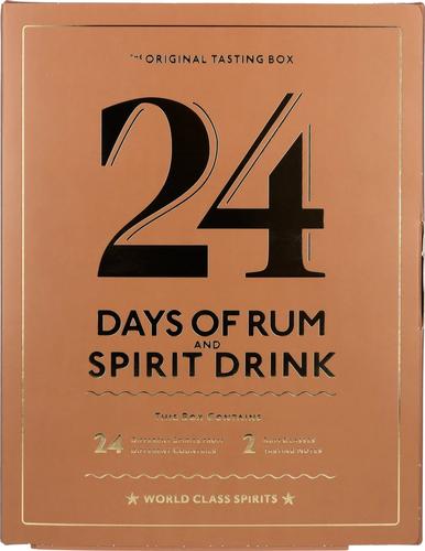 24 DAYS OF RUM The Original Tasting Box 24x0,02l + 2 Nosing glasses