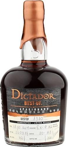 BEST OF 1980 APASIONADO Colombian Rum 37YO/260917/EX-P112 42% Vol. 0,7l
