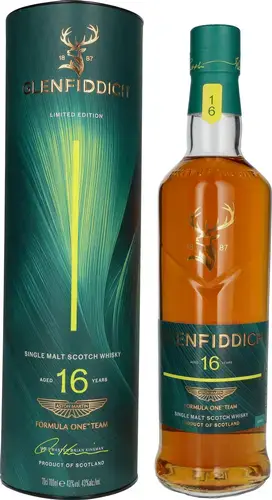 16 Years Old ASTON MARTIN FORMULA ONE TEAM Single Malt Scotch Whisky Edition 2 43% Vol. 0,7l in Giftbox