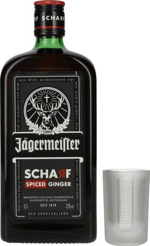SCHARF SPICED Ginger 33% Vol. 0,7l with Shotglas