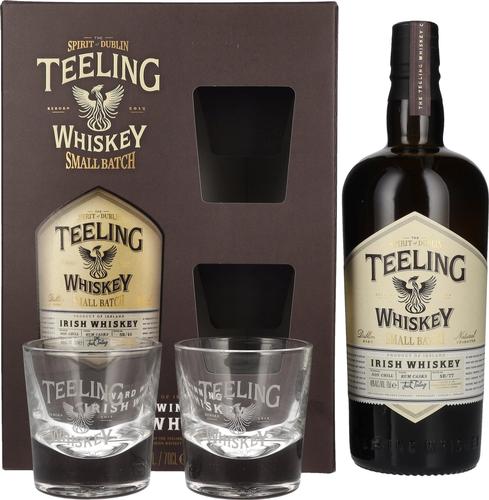SMALL BATCH Irish Whiskey Rum Cask Finish 46% Vol. 0,7l in Giftbox with 2 glasses