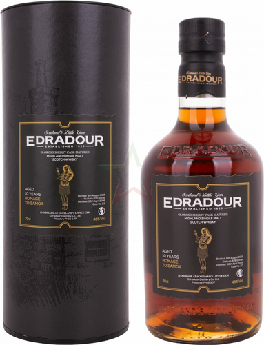 Edradour 10 Years Old HOMAGE TO SAMOA Highland Single Malt Scotch Whisky 46% Vol. 0,7l in Giftbox