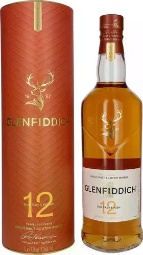 12 Years Old Rum Cask Single Malt Travel Exclusive 43% Vol. 1l in Giftbox