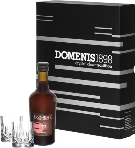 DOMBAY CHERRY crema di ciliegie 17% Vol. 0,5l in Giftbox with 2 glasses