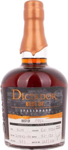 BEST OF 1972 APASIONADO Colombian Rum 45YO/030317/EX-P030 41% Vol. 0,7l