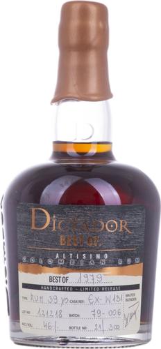 BEST OF 1979 ALTISIMO Colombian Rum Limited Release 46% Vol. 0,7l