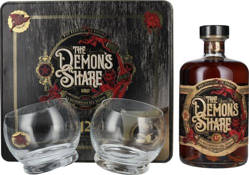 12 Years Old Superior Blend Rum 41% Vol. 0,7l in Tinbox with 2 glasses