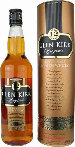 Glen Kirk 12 Years Old Single Malt Scotch Whisky 40% Vol. 0,7l in Giftbox