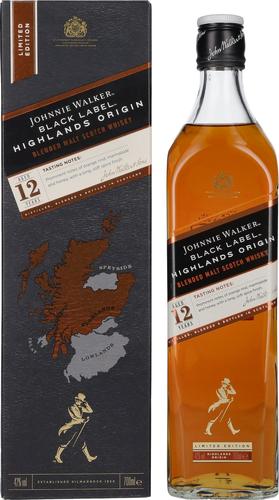 BLACK LABEL 12 Years Old HIGHLAND ORIGIN Limited Edition 42% Vol. 0,7l in Giftbox