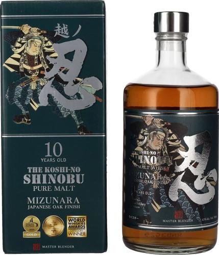 Pure Malt 10 Years Old Whisky MIZUNARA Japanese Oak Finish 43% Vol. 0,7l