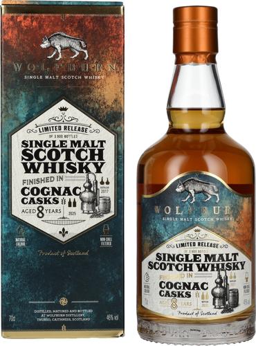 8 Years Old COGNAC CASKS Single Malt Scotch Whisky Limited Release 46% Vol. 0,7l in Giftbox