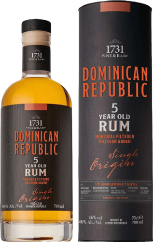 DOMINICAN REPUBLIC 5 Years Old Single Origin Rum 46% Vol. 0,7l
