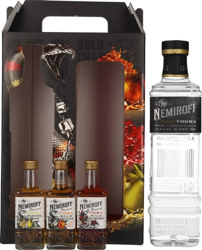 Vodka Set 40% Vol. 0,7l in Giftbox with 3x0,05l