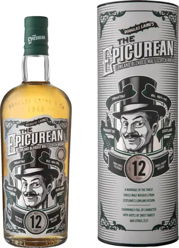 THE EPICUREAN 12 Years Old Lowland Blended Malt 46% Vol. 0,7l in Giftbox