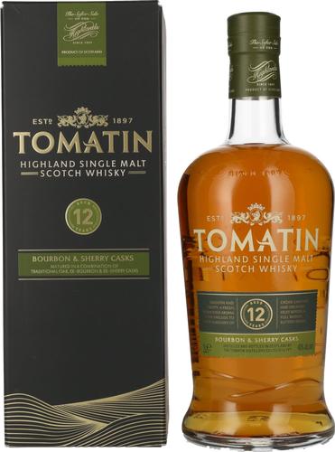 Tomatin 12 Years Old Bourbon & Sherry Casks 43% Vol. 1l in Giftbox